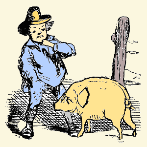 Jack Sprat with his pig